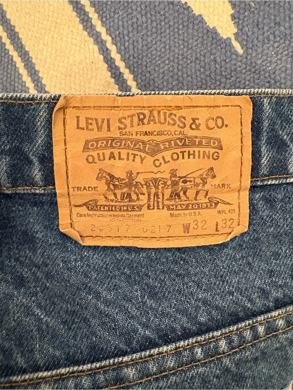 VINTAGE made in the USA Levi’s 517 orange tab 32x32 mens jeans - Picture 6 of 8